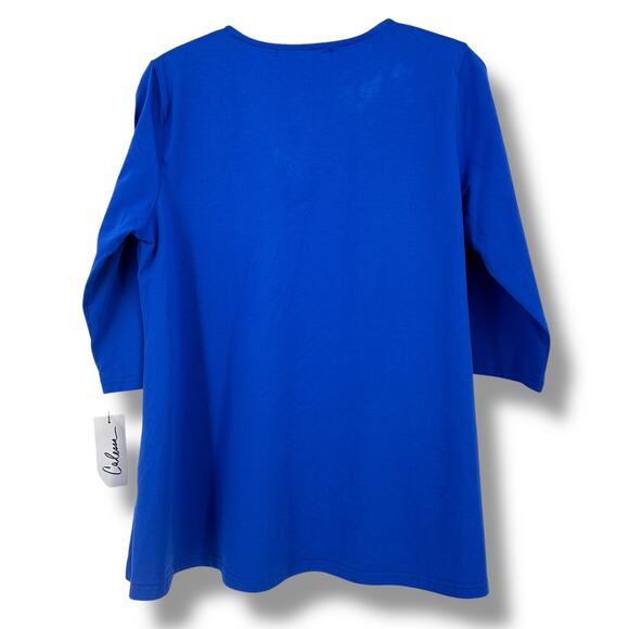 New Calessa Boho Southwestern Embroidered A-Line Tunic Top Shirt Size Medium - Picture 5 of 7